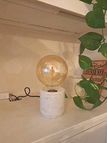 Habitat marble table lamp 25cm - marble,