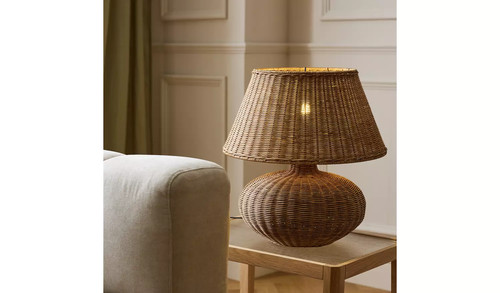 Habitat wicker table lamp - table,