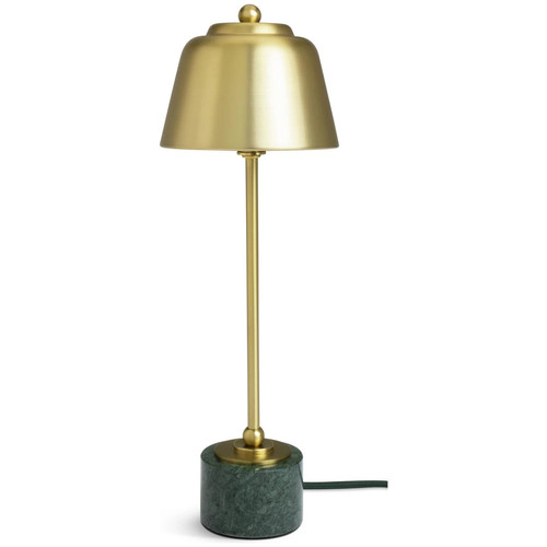 Brass marble table lamp - brass,