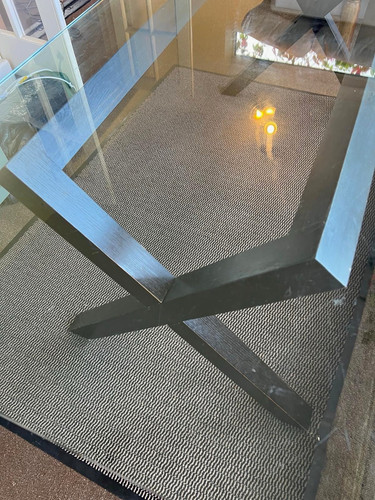 Rectangular glass top - top, dining